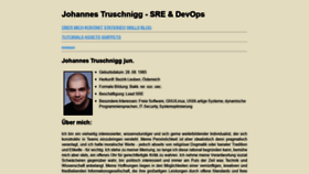 What Truschnigg.info website looked like in 2021 (4 years ago)
