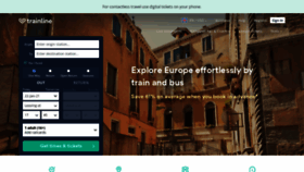 What Trainline.eu website looked like in 2021 (3 years ago)