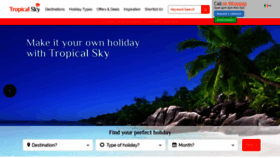 What Tropicalsky.ie website looked like in 2021 (3 years ago)
