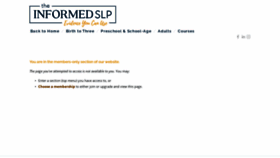 What Theinformedslpmembers.com website looked like in 2021 (3 years ago)