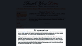 What Thankyoudiva.com website looked like in 2021 (3 years ago)