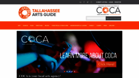 What Tallahasseearts.org website looked like in 2021 (3 years ago)