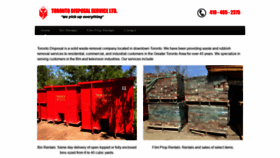 What Torontodisposal.com website looked like in 2021 (3 years ago)