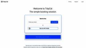 What Tidycal.com website looked like in 2021 (3 years ago)
