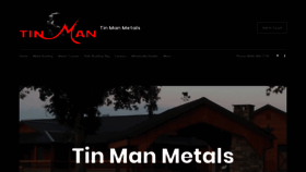 What Tinmanmetals.com website looked like in 2021 (3 years ago)