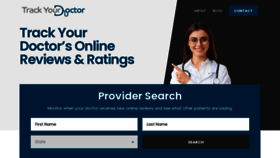 What Trackyourdoctor.com website looked like in 2021 (3 years ago)