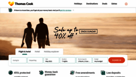 What Thomascook.com website looked like in 2021 (3 years ago)