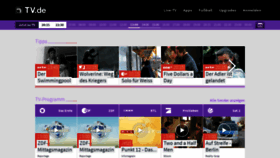 What Tv.de website looked like in 2021 (3 years ago)