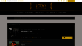 What Theregencyballroom.com website looked like in 2021 (3 years ago)