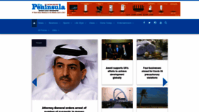 What Thepeninsulaqatar.com website looked like in 2021 (3 years ago)