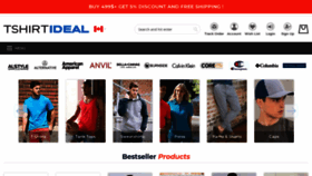 What Tshirtideal.ca website looked like in 2021 (3 years ago)