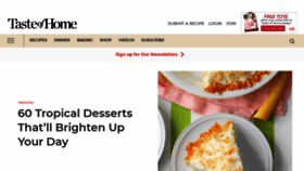What Tasteofhome.com website looked like in 2021 (3 years ago)