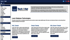 What Techonthenet.com website looked like in 2021 (3 years ago)