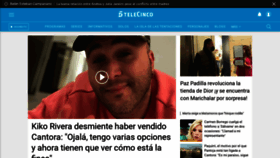 What Telecinco.es website looked like in 2021 (3 years ago)