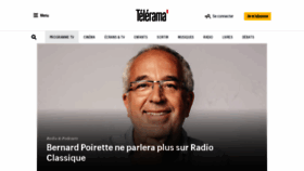 What Telerama.fr website looked like in 2021 (3 years ago)