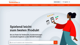 What Testberichte.de website looked like in 2021 (3 years ago)