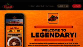 What Texasroadhouse.com website looked like in 2021 (3 years ago)