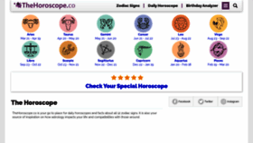 What Thehoroscope.co website looked like in 2021 (3 years ago)