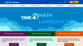 What Time4learning.com website looked like in 2021 (4 years ago)