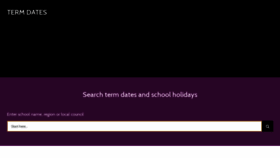 What Termdates.com website looked like in 2021 (4 years ago)