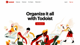 What Todoist.com website looked like in 2021 (3 years ago)