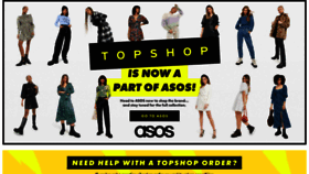 What Topshop.com website looked like in 2021 (3 years ago)