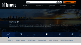 What Toronto.ca website looked like in 2021 (3 years ago)