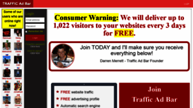 What Trafficadbar.com website looked like in 2021 (3 years ago)