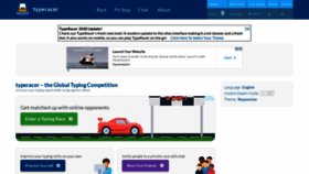What Typeracer.com website looked like in 2021 (3 years ago)