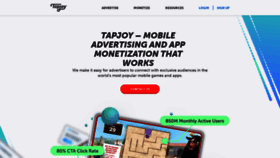 What Tapjoy.com website looked like in 2021 (3 years ago)