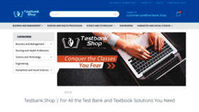 What Testbank.shop website looked like in 2021 (3 years ago)