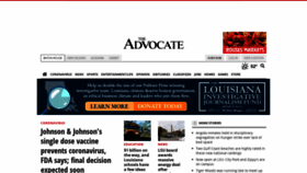 What Theadvocate.com website looked like in 2021 (3 years ago)