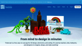 What Tinkercad.com website looked like in 2021 (3 years ago)