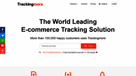 What Trackingmore.com website looked like in 2021 (3 years ago)