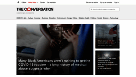 What Theconversation.com website looked like in 2021 (3 years ago)