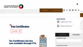 What Tax.gov.ae website looked like in 2021 (3 years ago)