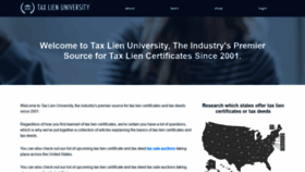 What Taxlienuniversity.com website looked like in 2021 (3 years ago)
