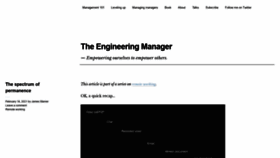 What Theengineeringmanager.com website looked like in 2021 (3 years ago)