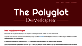 What Thepolyglotdeveloper.com website looked like in 2021 (3 years ago)