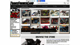 What Transformerland.com website looked like in 2021 (3 years ago)