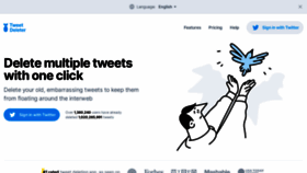 What Tweetdeleter.com website looked like in 2021 (3 years ago)