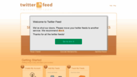 What Twitterfeed.com website looked like in 2021 (3 years ago)