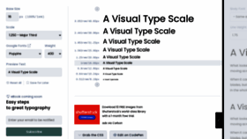 What Type-scale.com website looked like in 2021 (3 years ago)