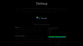 What Termux.com website looked like in 2021 (3 years ago)