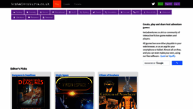 What Textadventures.co.uk website looked like in 2021 (5 years ago)