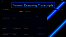 What Transcripts.foreverdreaming.org website looked like in 2021 (3 years ago)