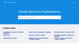 What Thebusinessprofessor.com website looked like in 2021 (3 years ago)