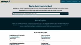 What Topnpi.com website looked like in 2021 (3 years ago)