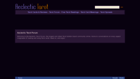 What Tarotforum.net website looked like in 2021 (3 years ago)