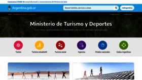 What Turismo.gov.ar website looked like in 2021 (5 years ago)